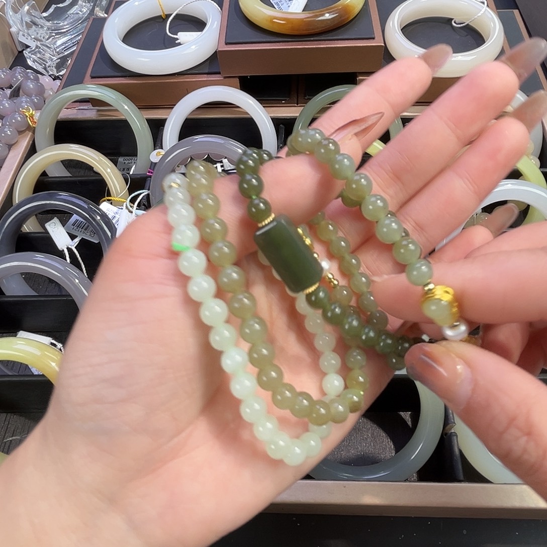 和田玉未镶嵌手链