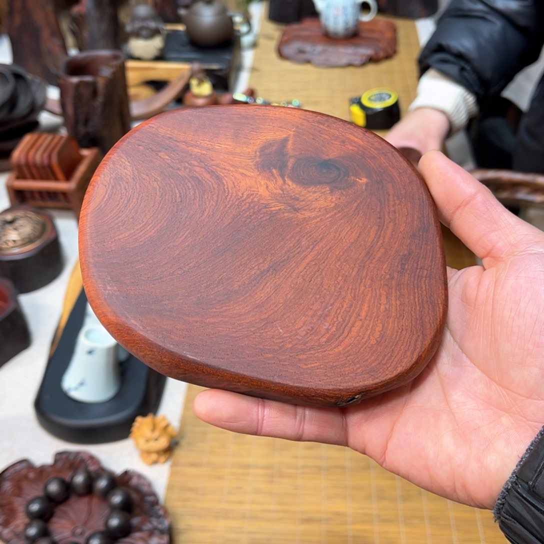 缅甸花梨壶承底座