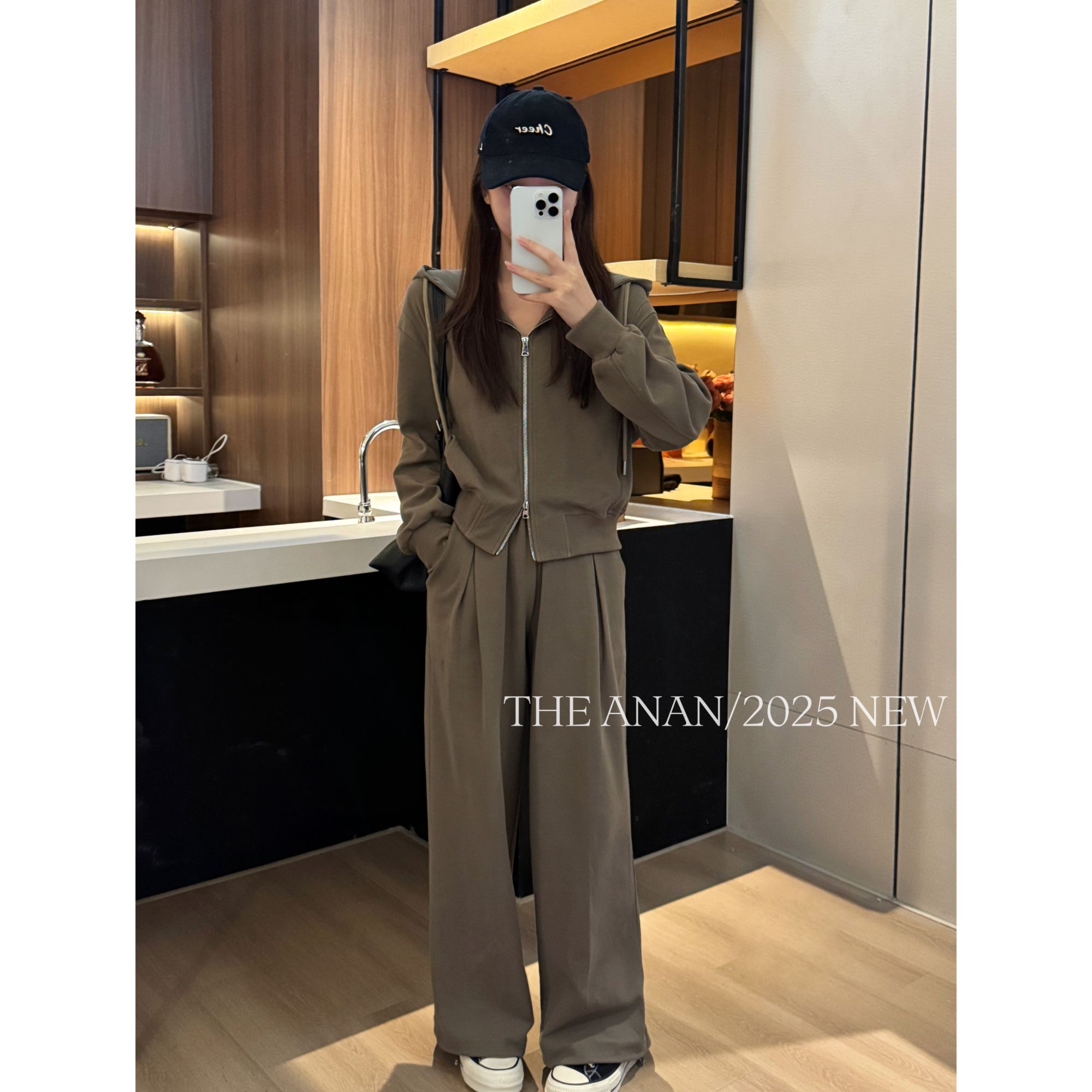 【ANAN】春季新款网红时尚显瘦纯色运动套装AN-K60