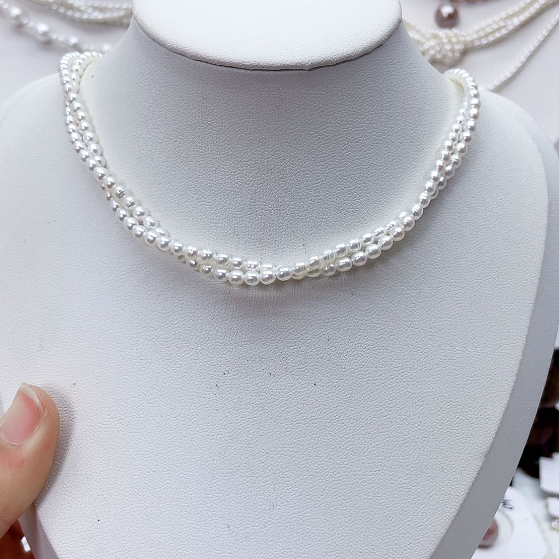 颈饰银S925镶嵌淡水珍珠