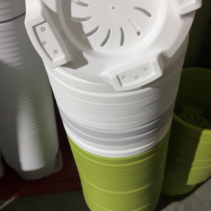 球根4号5个白色的花盆