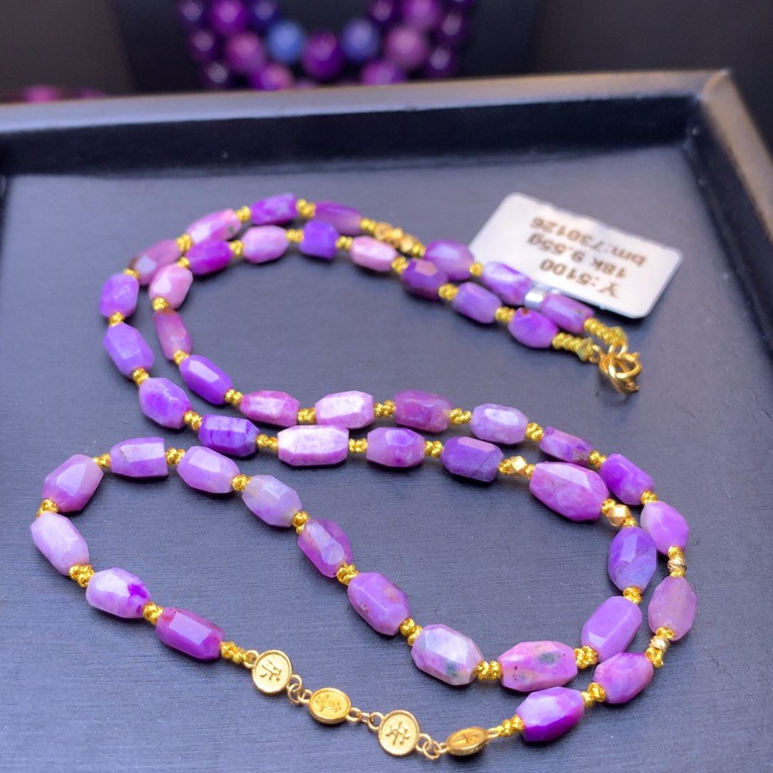 苏纪石（舒俱来）项链18K金镶嵌