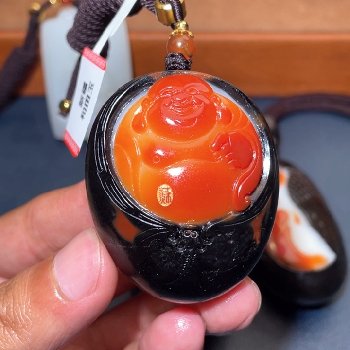 和田玉未镶嵌颈饰梅*园J