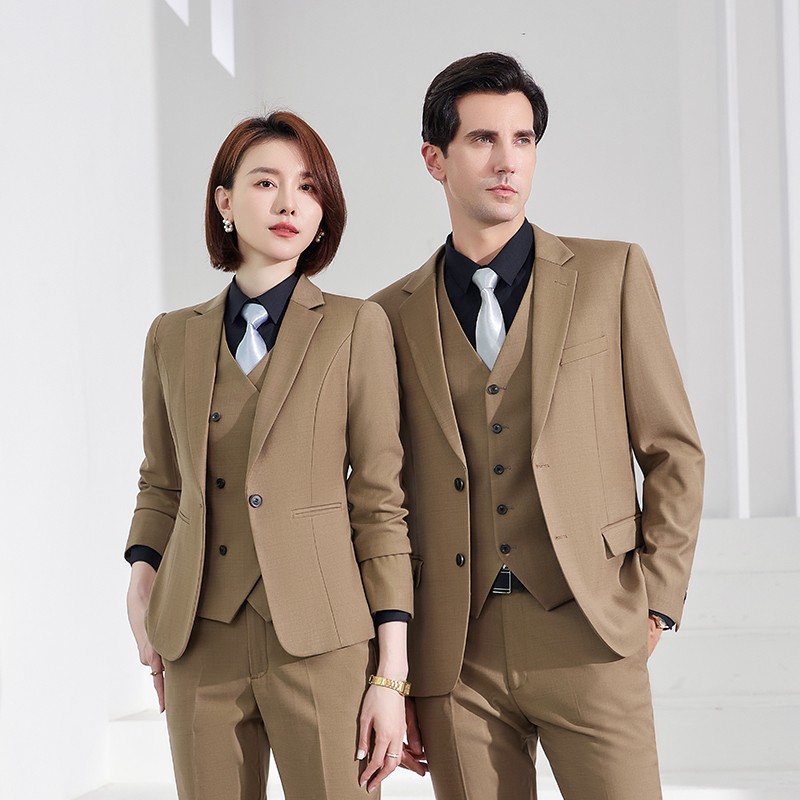 职业西装套装男女同款秋季房地产销售工装酒店前台西服外套工作服