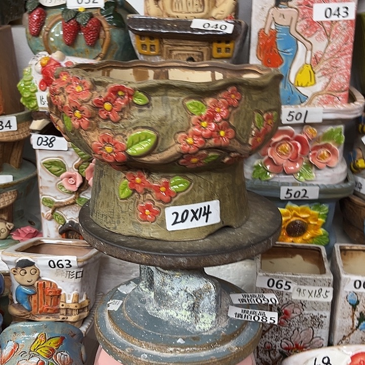 粗陶材质多肉花盆