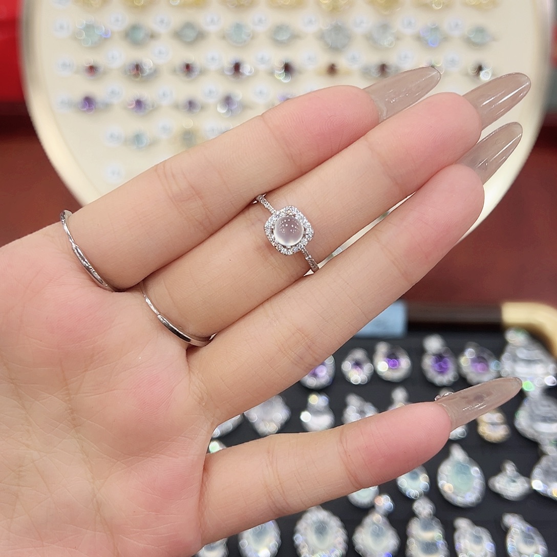 ξ****烟晶戒指银S925镶嵌