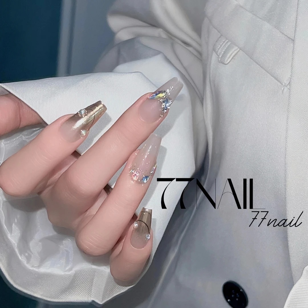 希腊尘埃（赠送工具包收纳盒）显白高级/气质女神/纯手工穿戴甲