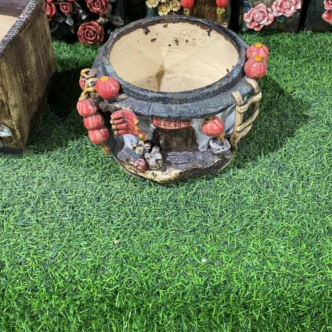 红陶青藤花器多肉花盆