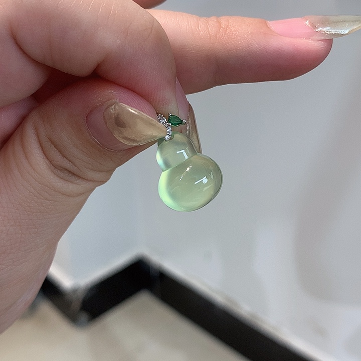 岫玉未镶嵌颈饰【猫家】天然玉石颈饰不带链子