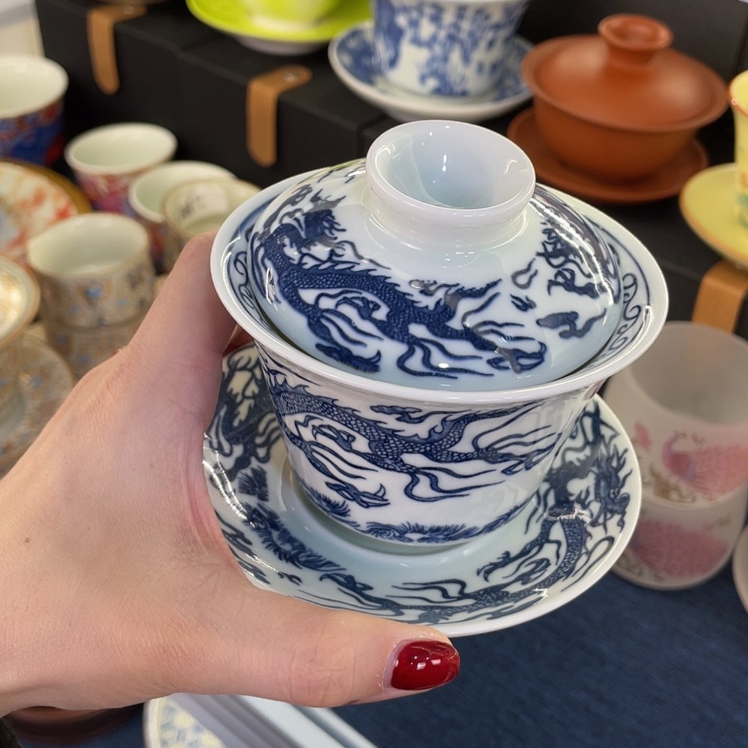 陶景德陶瓷盖碗茶具