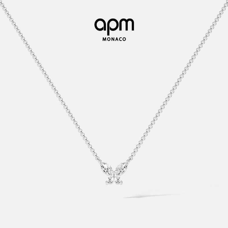 APM Monaco 蝴蝶轻奢项链简约气质锁骨链明星同款精致小众饰品