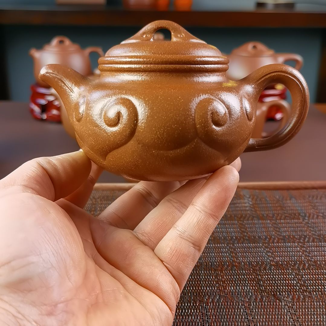 紫砂茶壶降坡仿古如意280CC