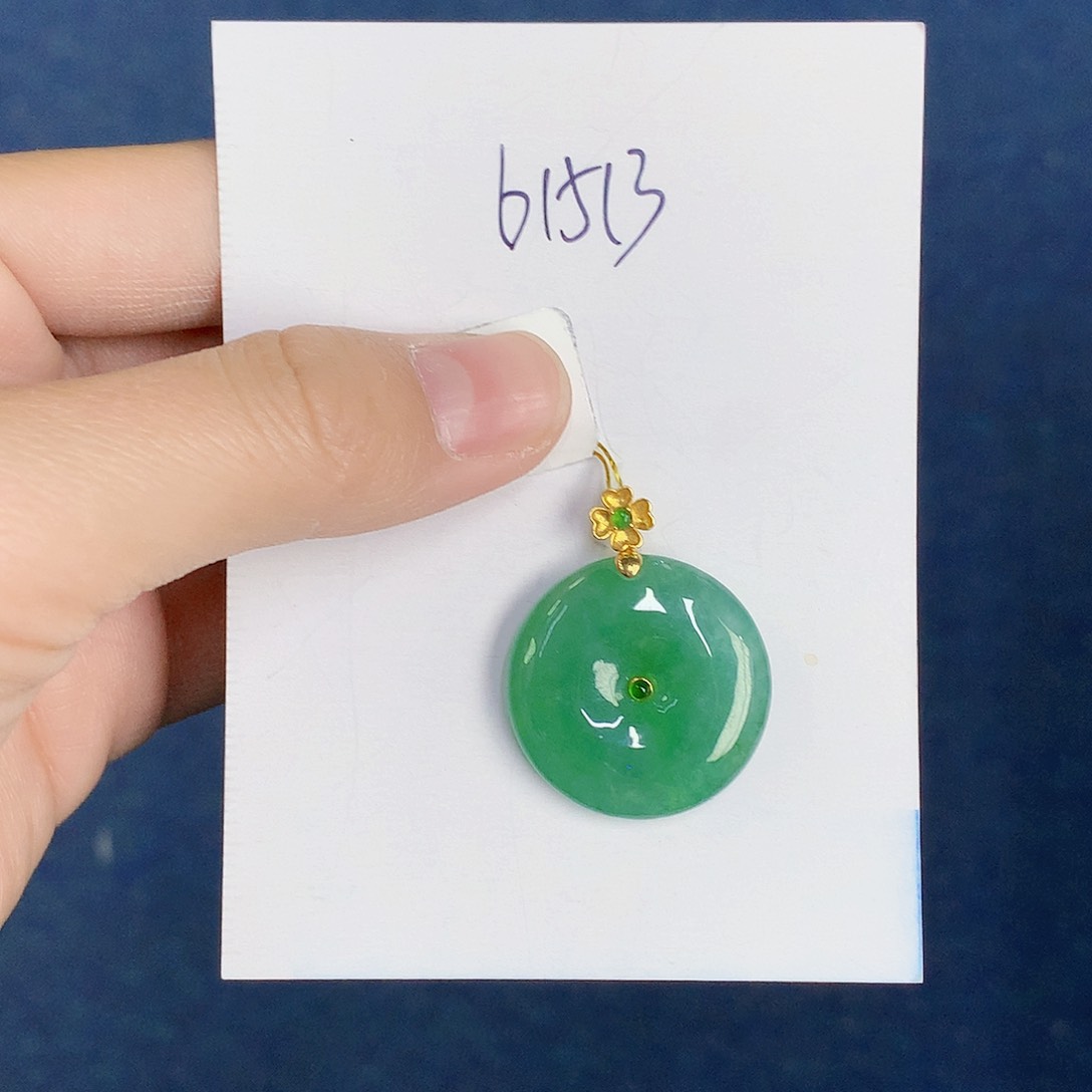 翡翠颈饰18K金镶嵌0000000000000