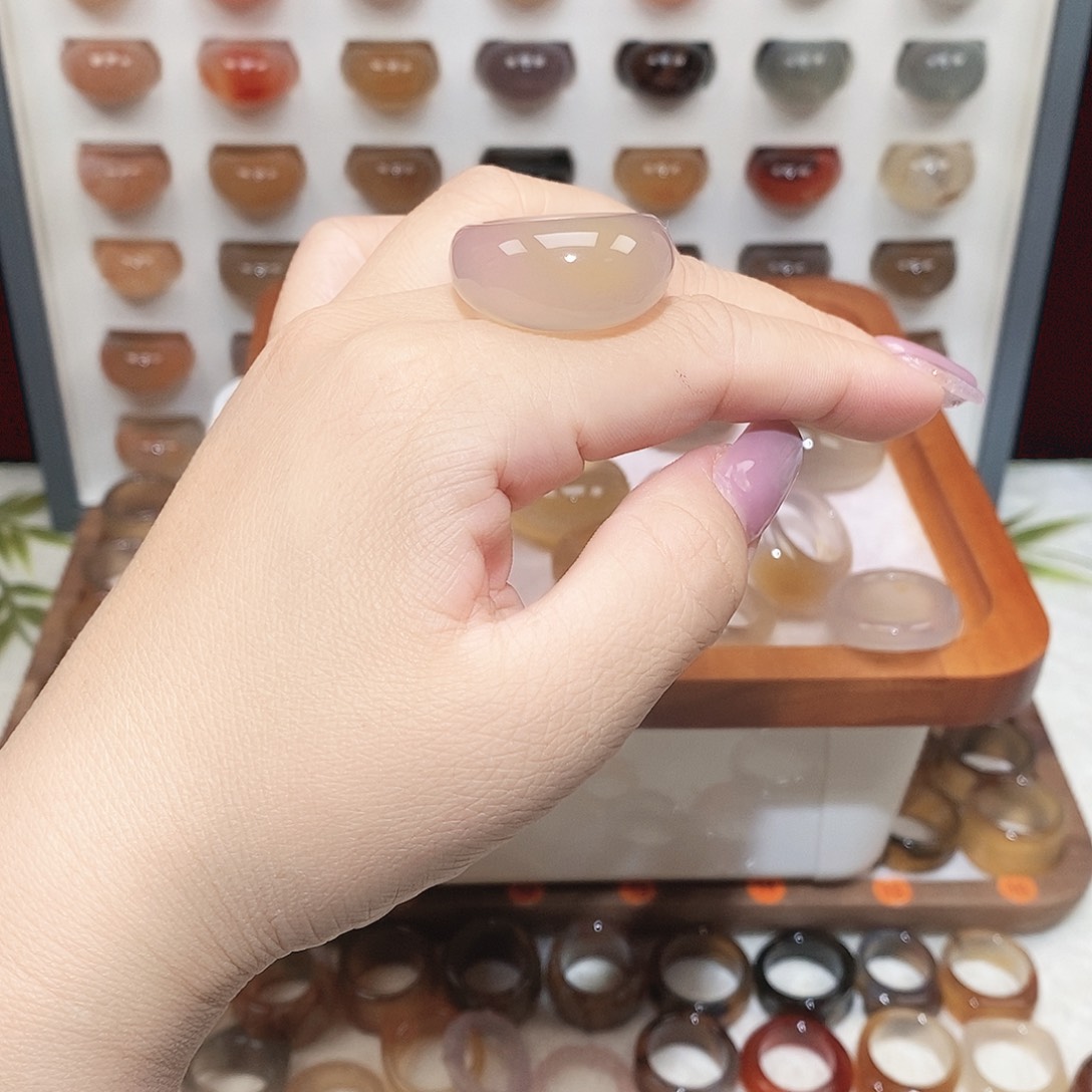 橙****玛瑙/玉髓未镶嵌戒指港22