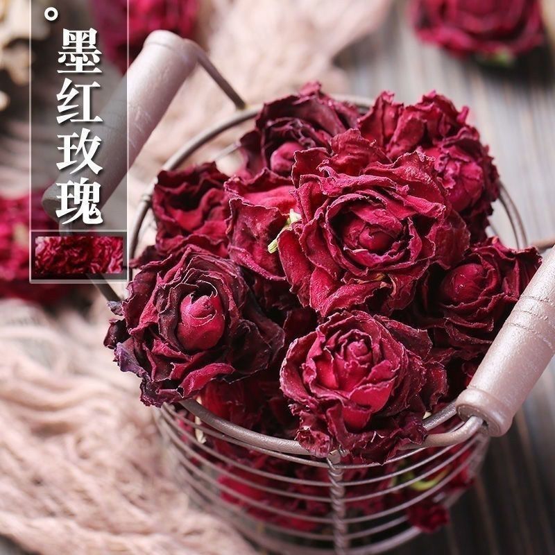 【新花】云南墨红玫瑰花干花冻干墨红玫瑰大朵精选干花墨红玫瑰花干
