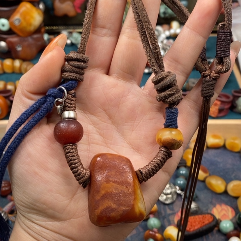 【闪购商品】蜜蜡颈饰未镶嵌项链