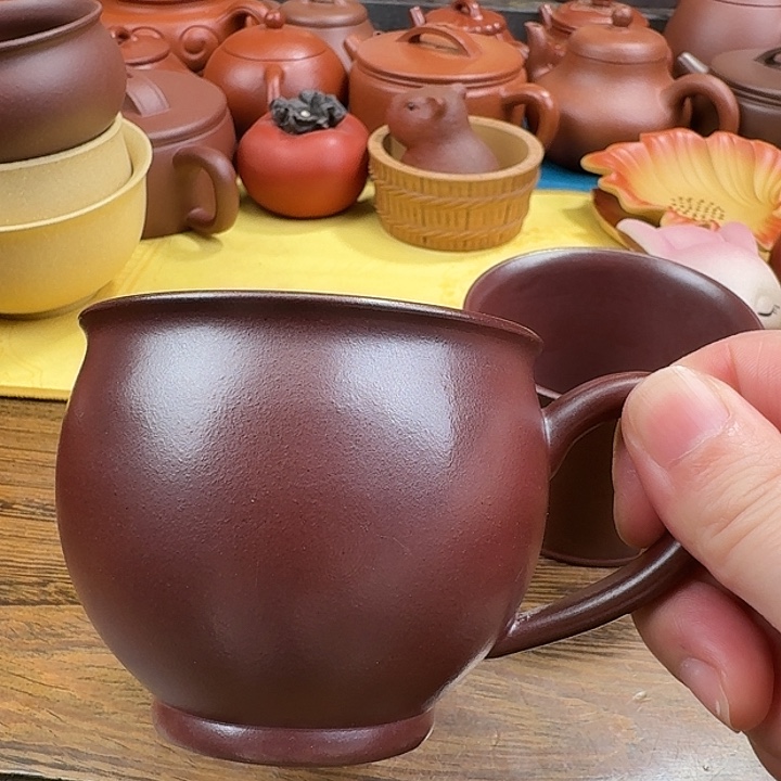 紫砂茶壶圆融耳杯