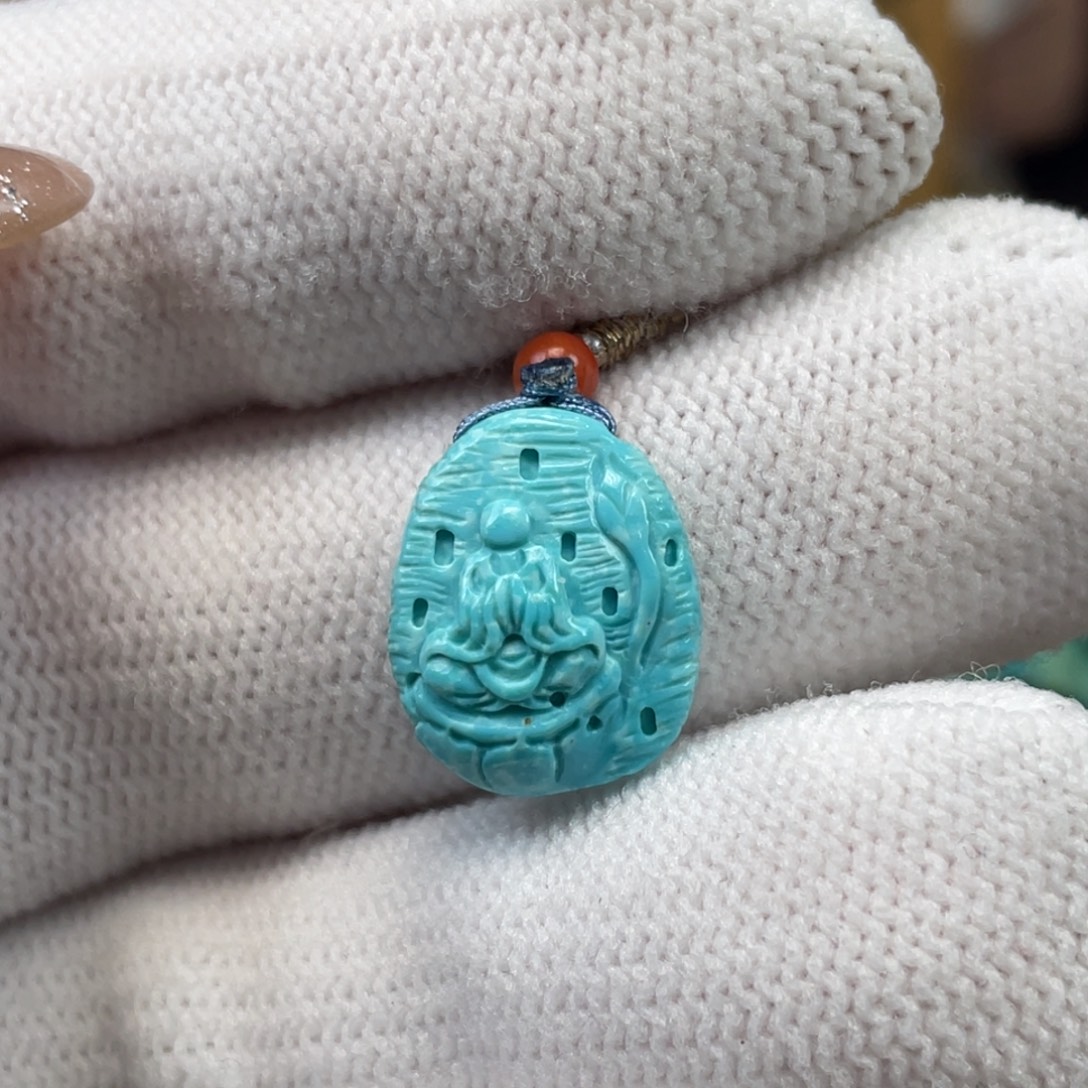 绿松石未镶嵌挂件