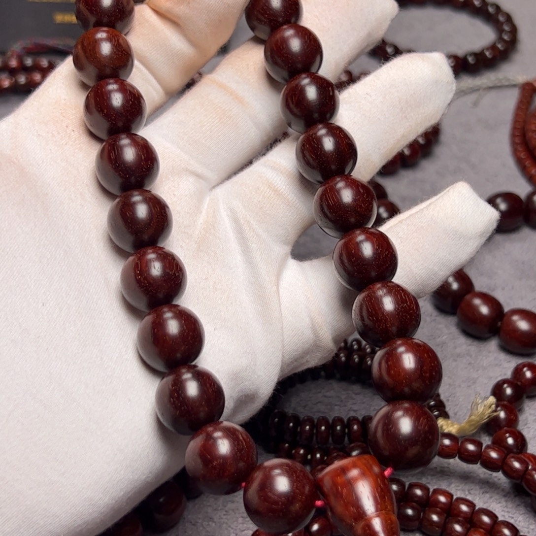 手串/手链小叶紫檀1.5 手持 黑皮钢印老料  高油密原汁原味