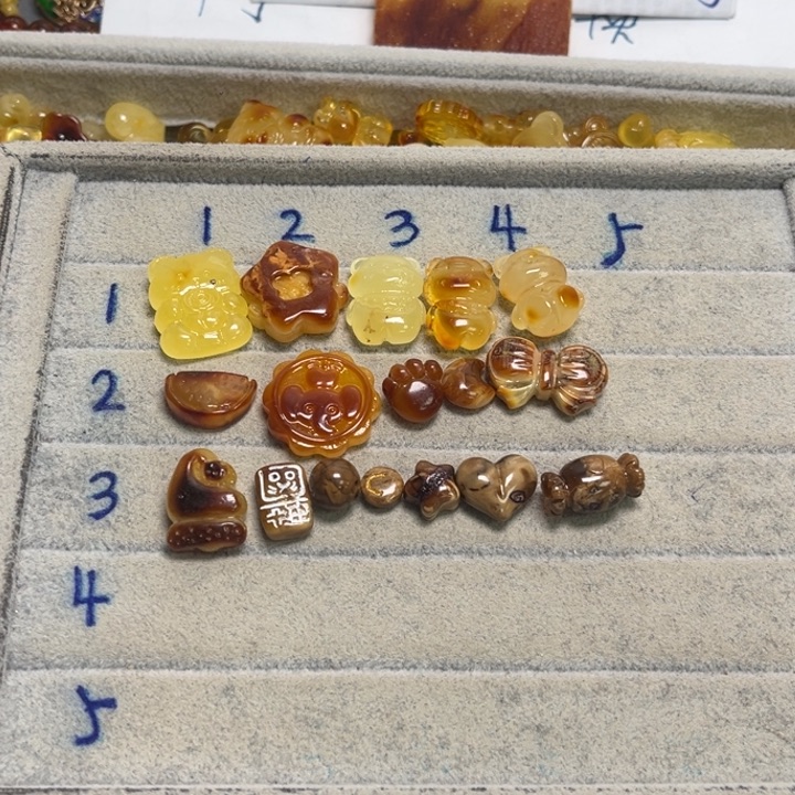 琥珀颈饰未镶嵌用****4天然蜜蜡配件