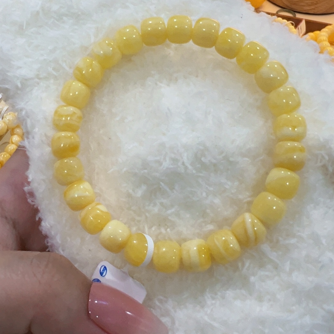 未镶嵌蜜蜡手链8.5m浓蜡妖花老型手串