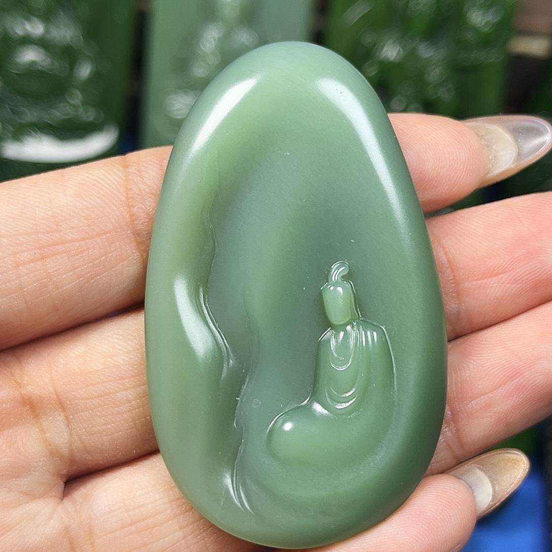 和田玉未镶嵌挂件