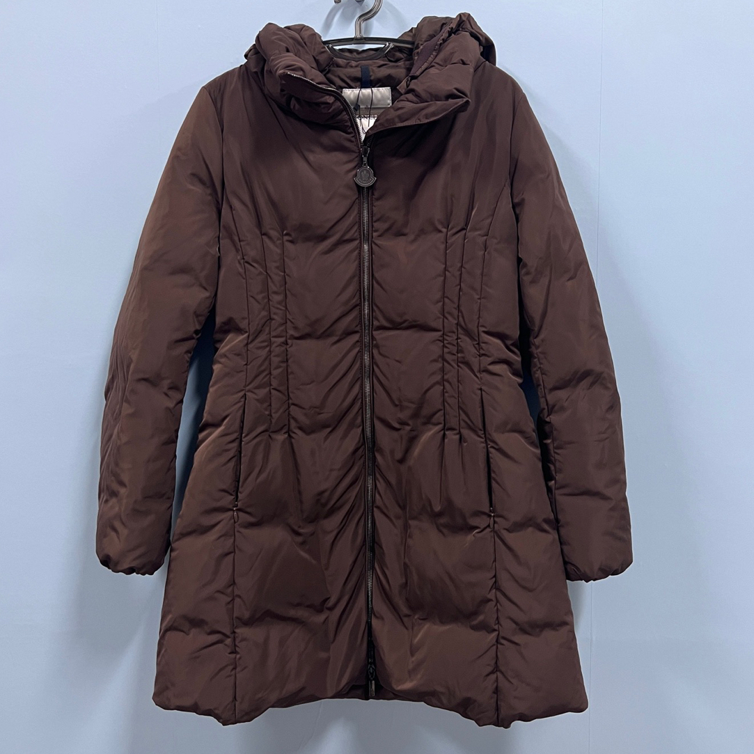 99新 MONCLER 纯色收腰中长款羽绒服/2码/胸围49/衣长84/B11001