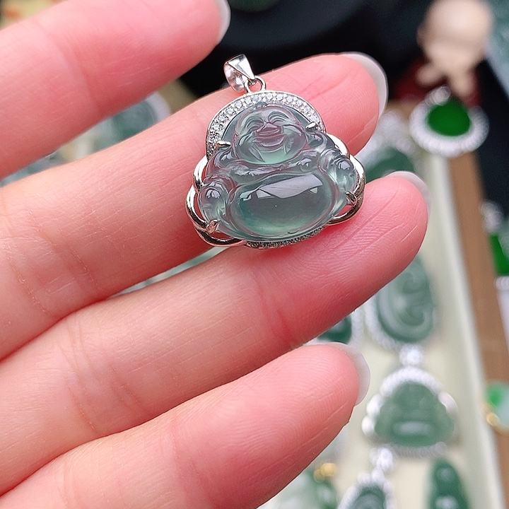 颈饰银S925镶嵌翡翠吊坠