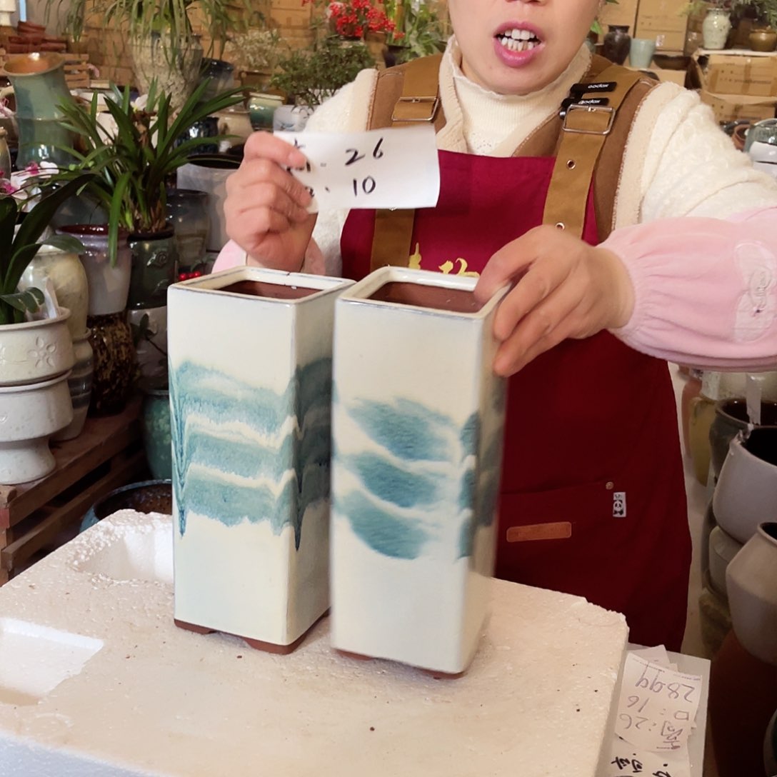 紫砂花盆高度26口径10