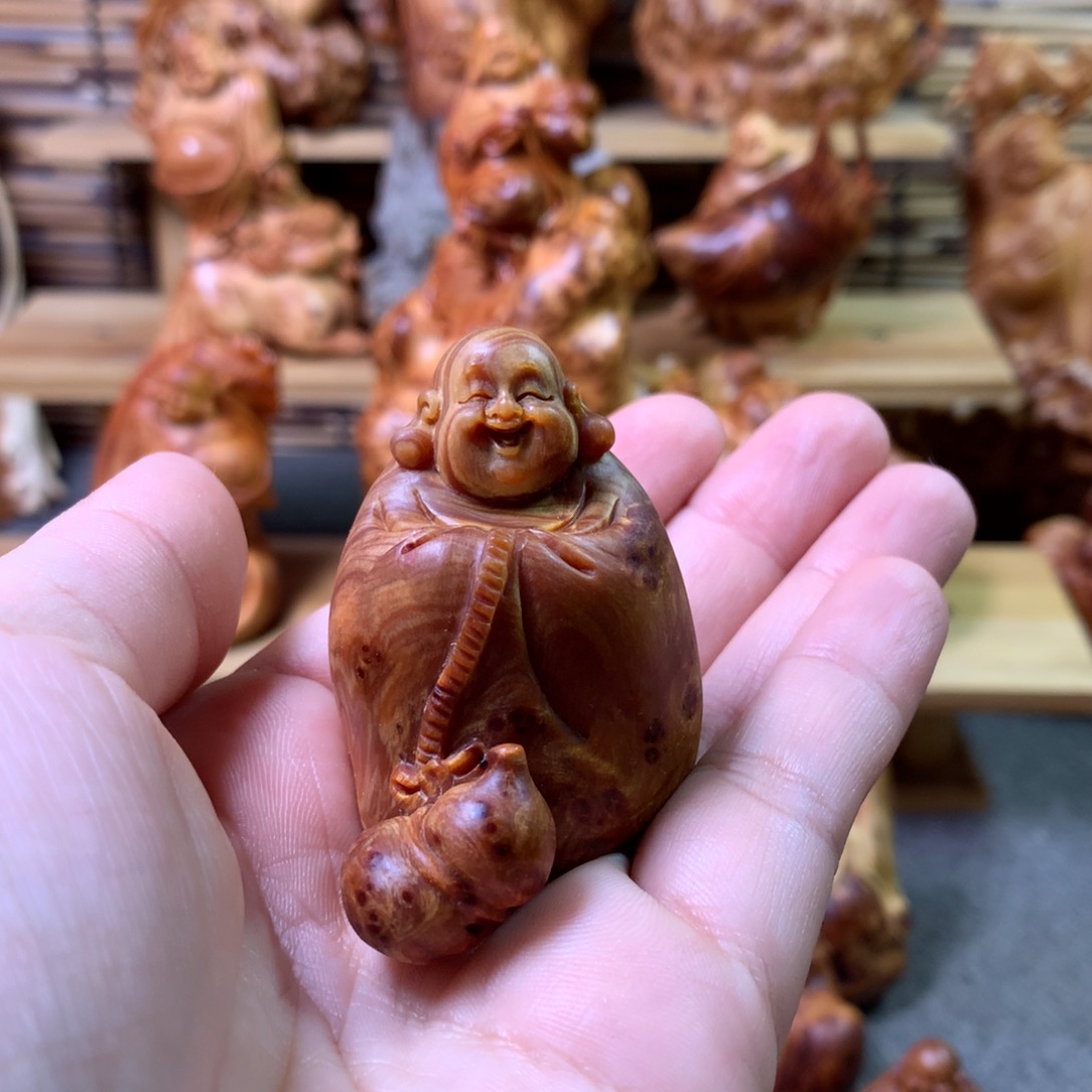 柏木（崖柏）崖柏精雕手把件