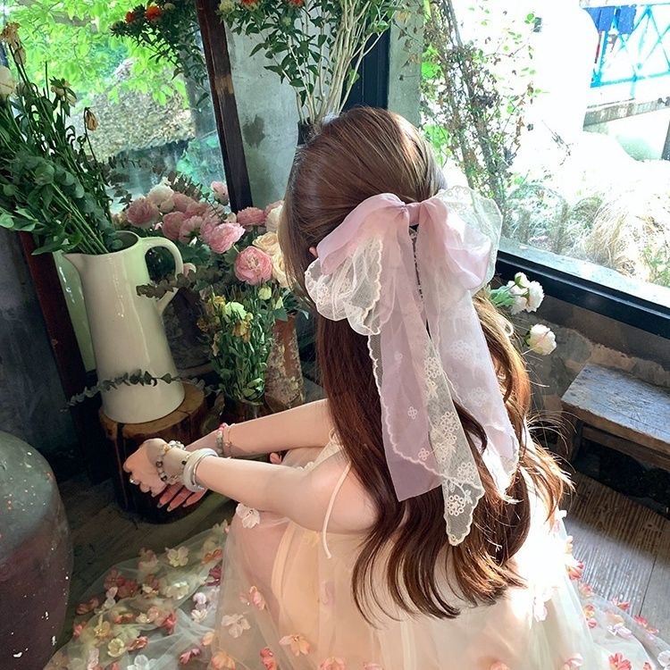 甜美气质新款懒人马尾夹韩风大蝴蝶结抓夹半扎发发夹发饰发箍女