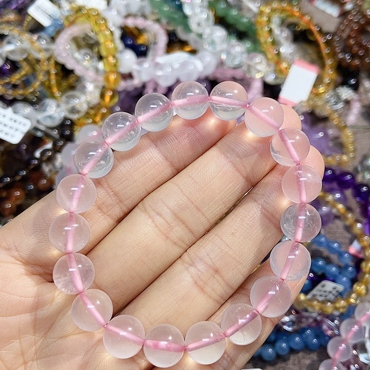 水晶手链未镶嵌粉晶10