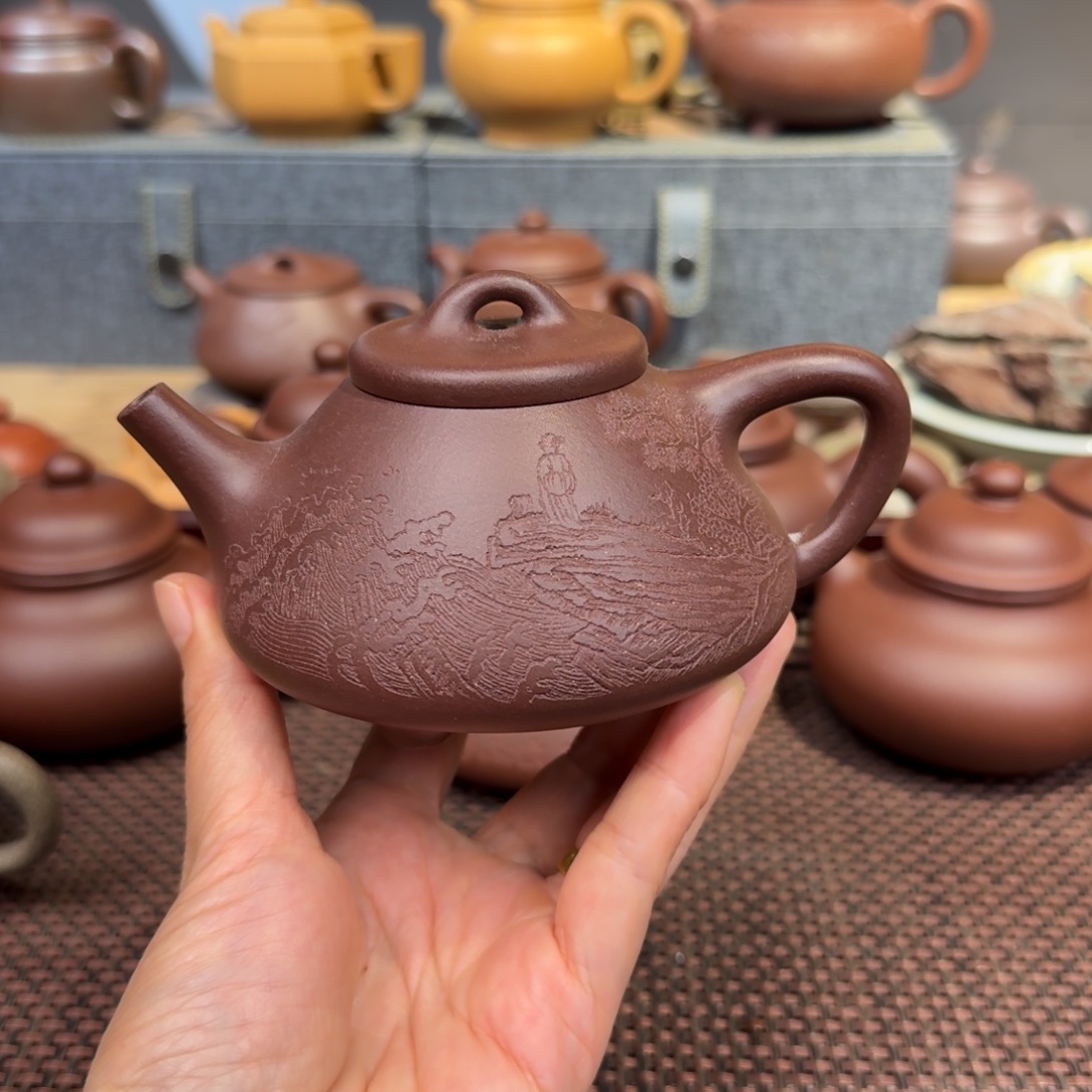 茶壶底槽青全手220毫升左右