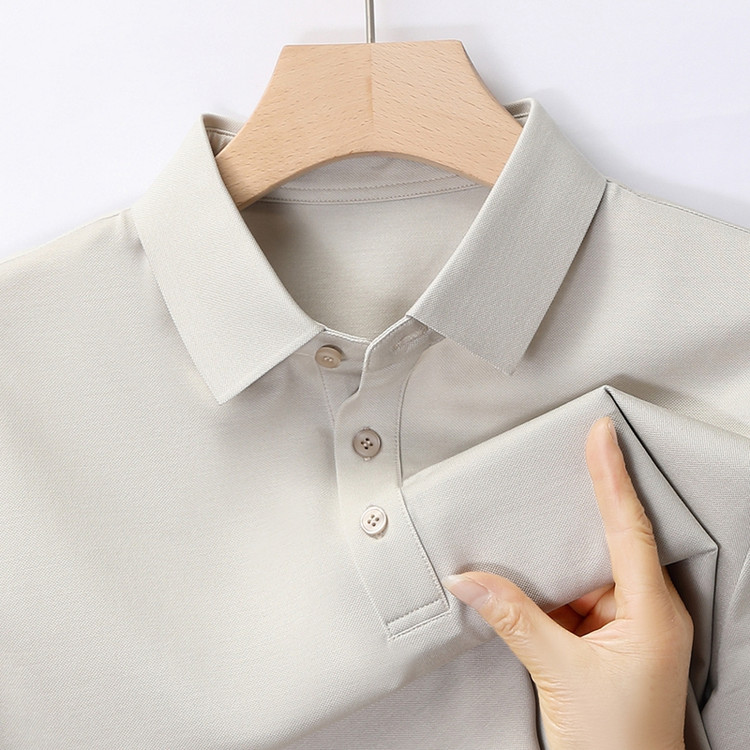 【海外撤柜】2025年夏季新款冰丝短袖t恤男士中青年薄款休闲polo衫