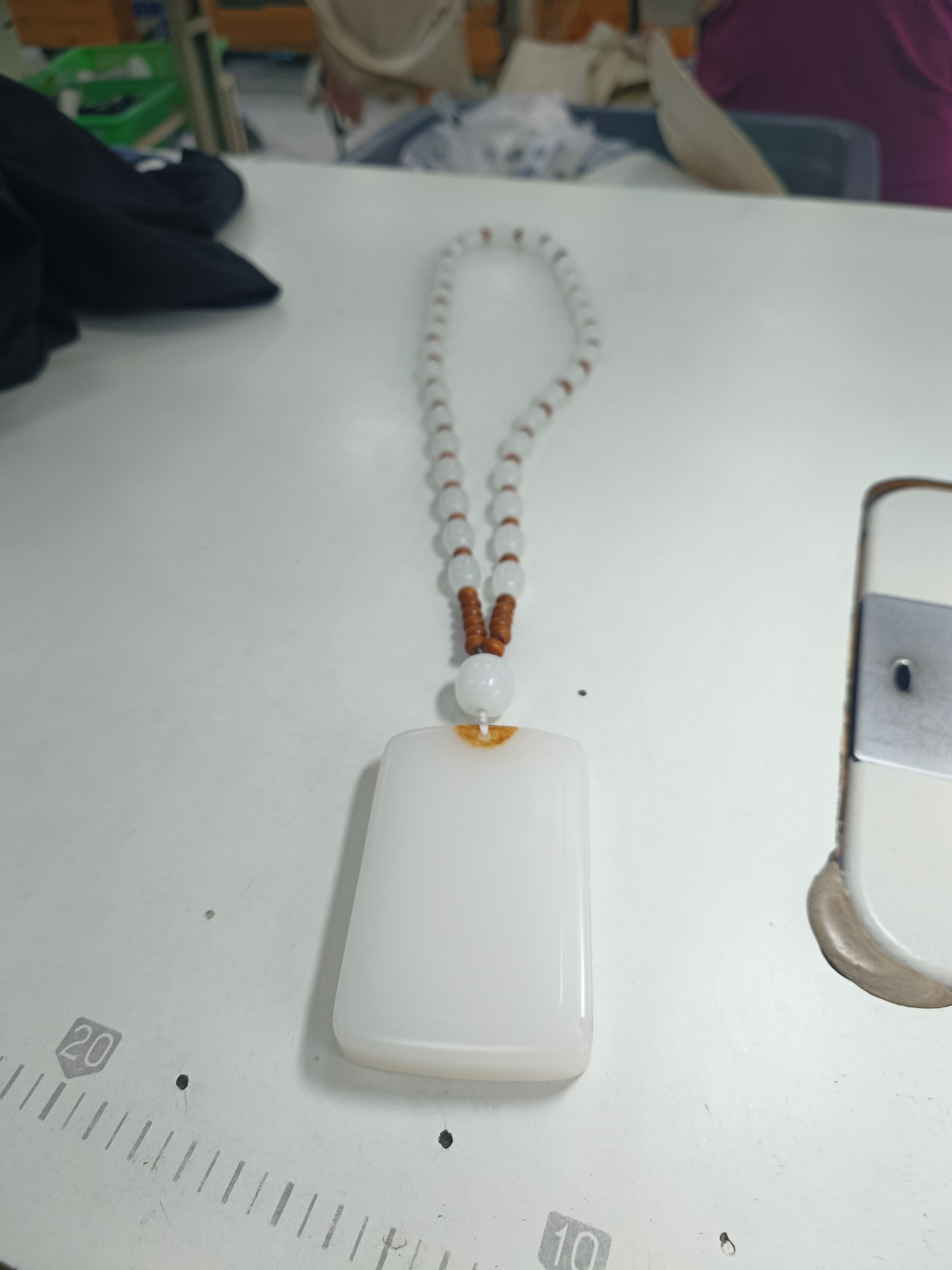 非金属莫桑石项链 饰品项链，平安无事牌，无忧无病，无灾无烦恼