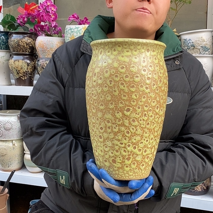 紫砂花盆口口19高33正品