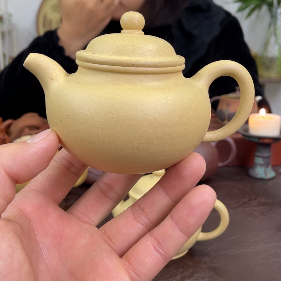 紫砂茶壶莲子本绿