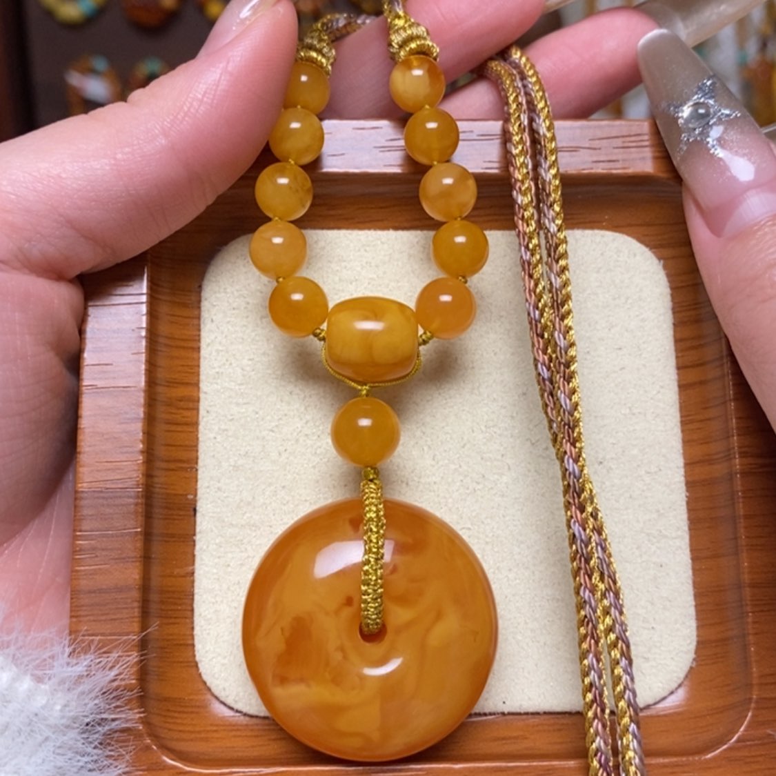 【闪购商品】蜜蜡颈饰未镶嵌项链