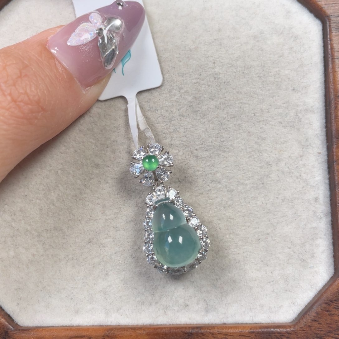 翡翠颈饰银S925镶嵌215788