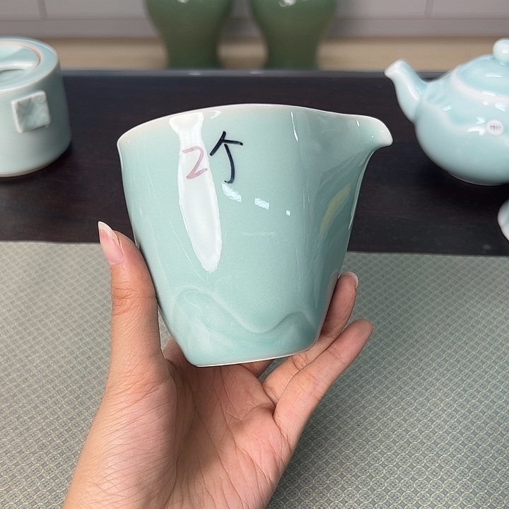 龙泉云间青瓷小米茶器