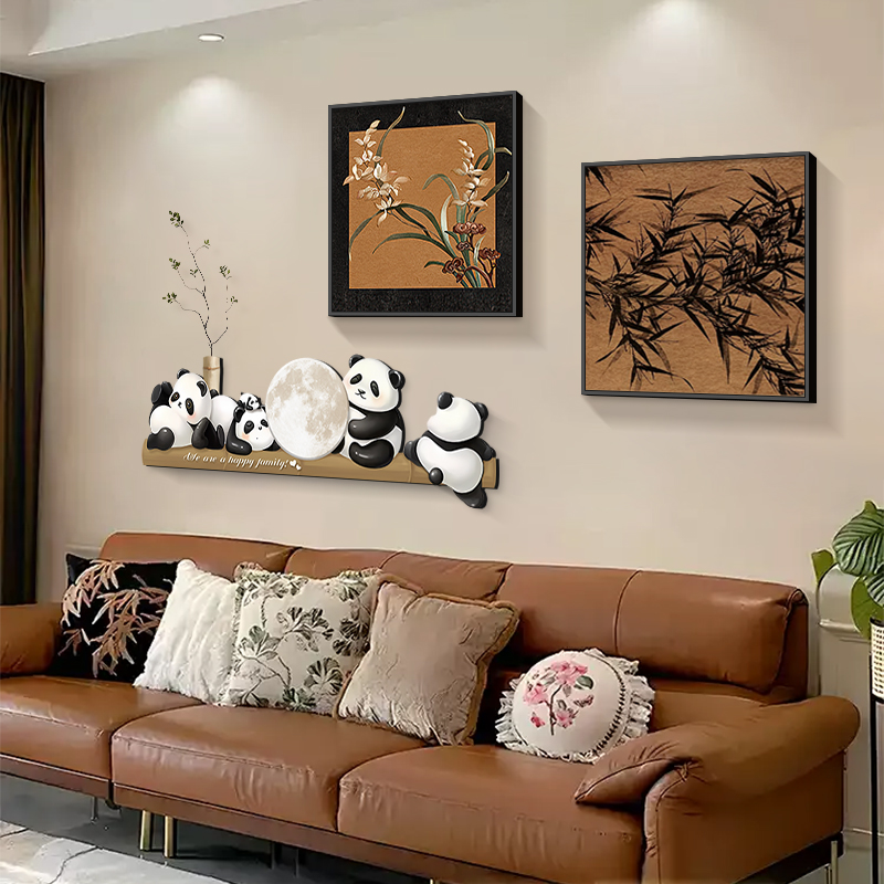 美拉德高级感餐厅装饰画客厅背景墙上挂画中古风饭厅房间新款壁画