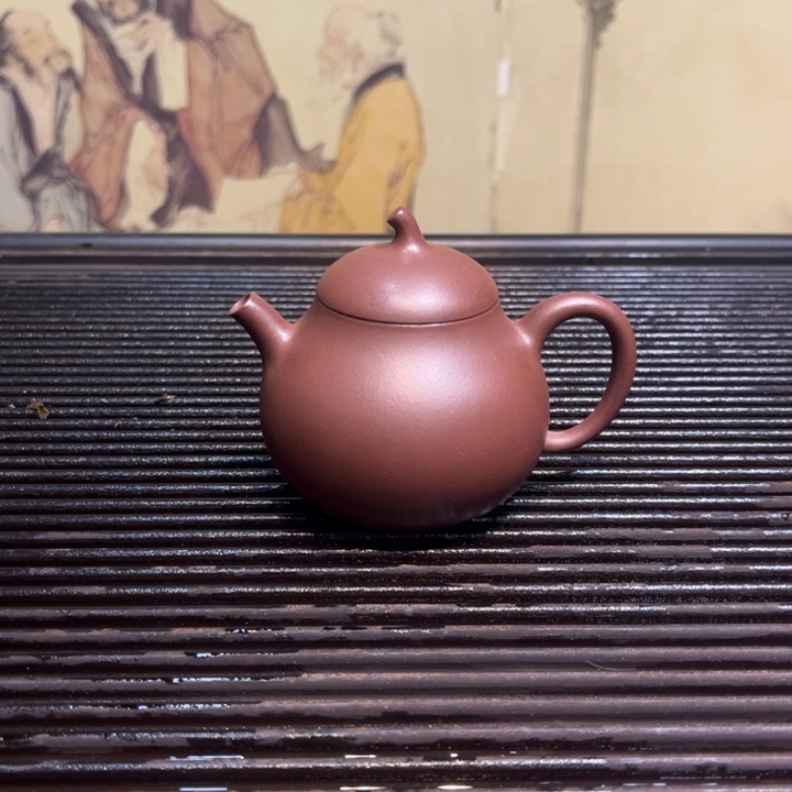 紫砂茶壶茄瓜紫泥