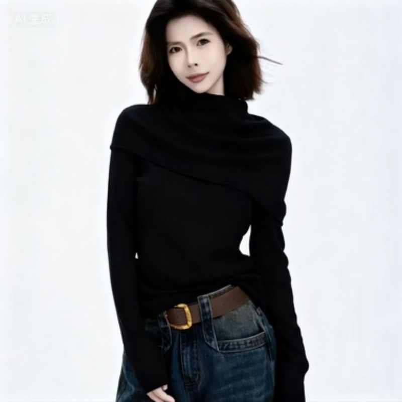 美美Vacation【大帽衫】秋冬极简设计感百搭上衣德绒长袖T恤