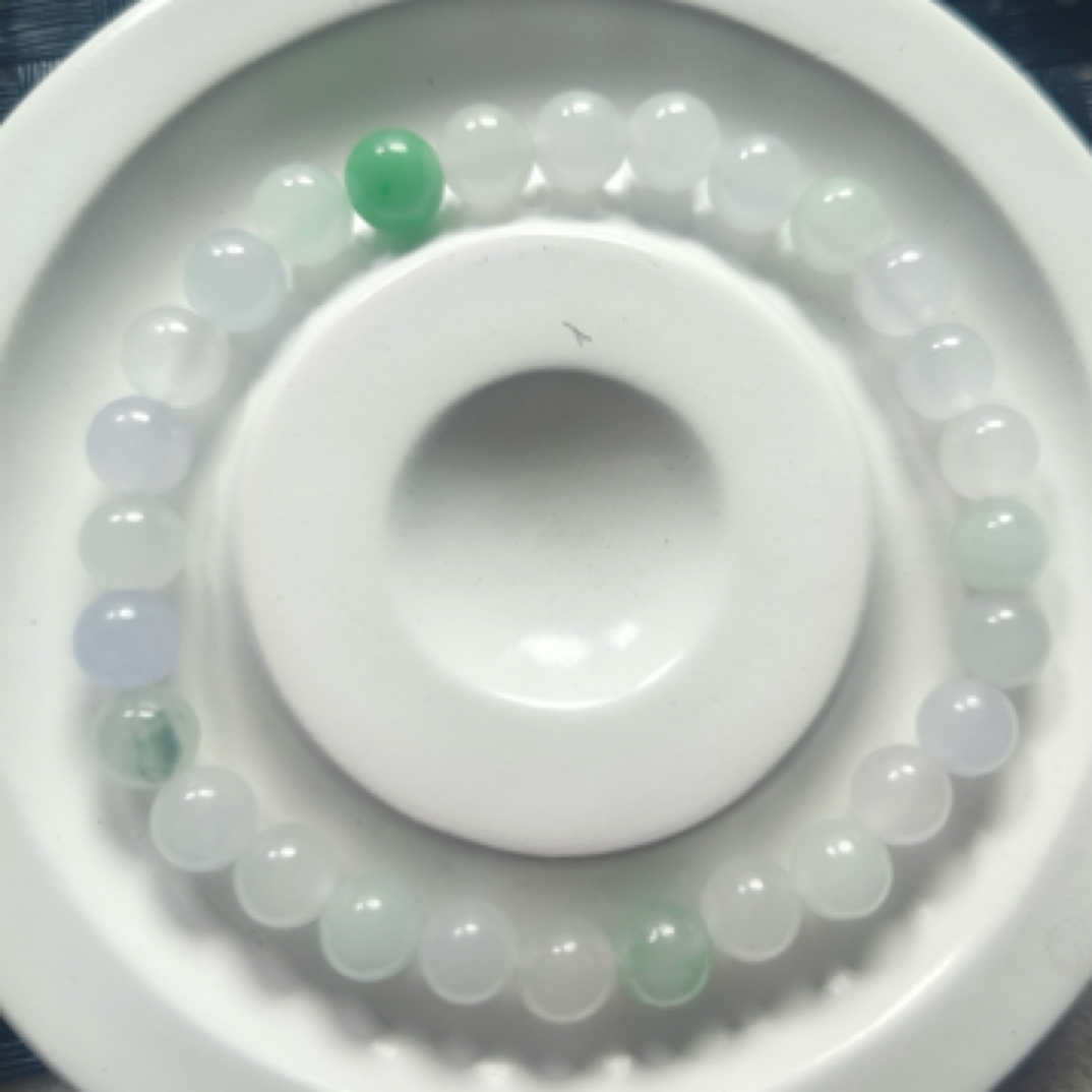 天然缅翡卡七散珠多样性发货