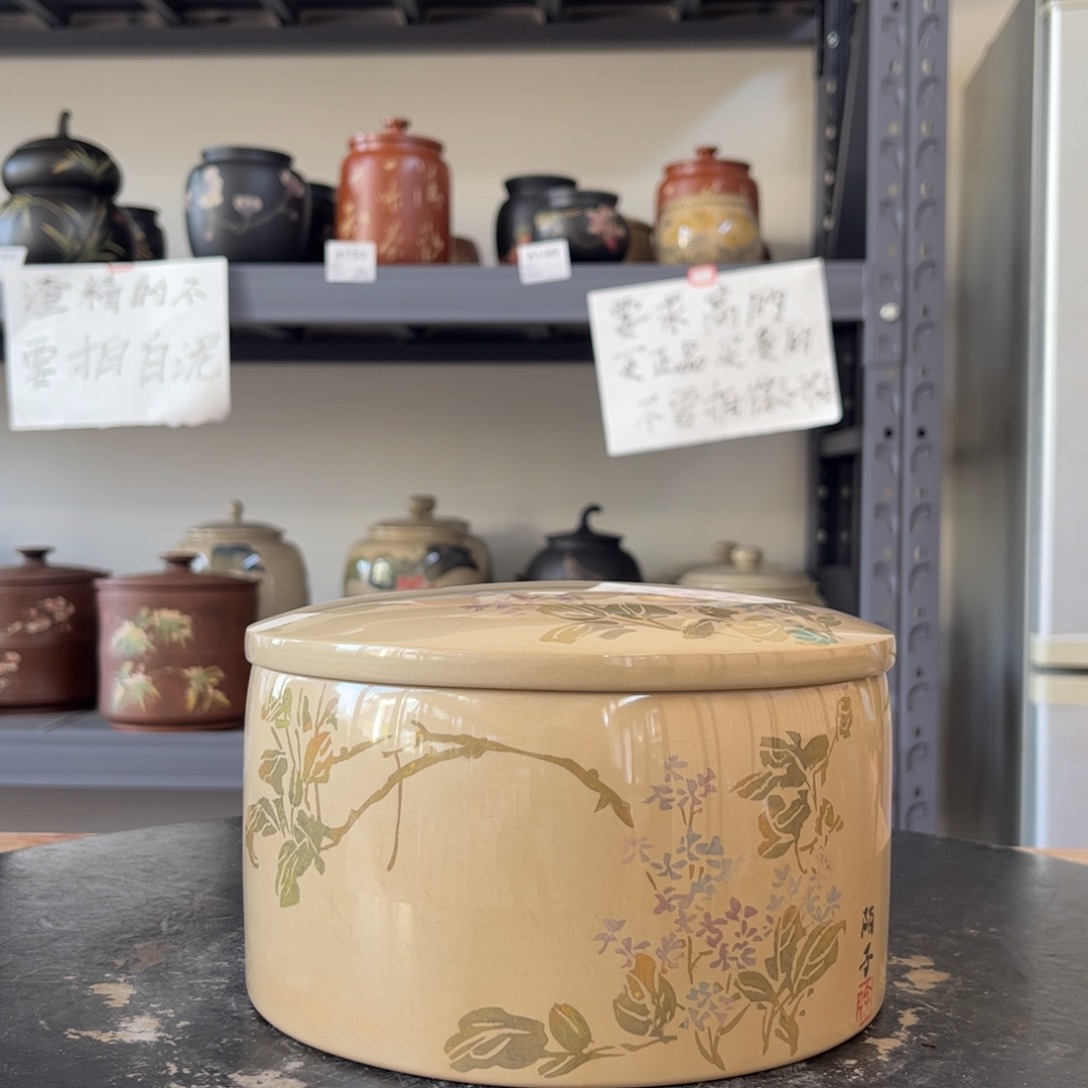 白泥水亮光存茶罐醒茶罐