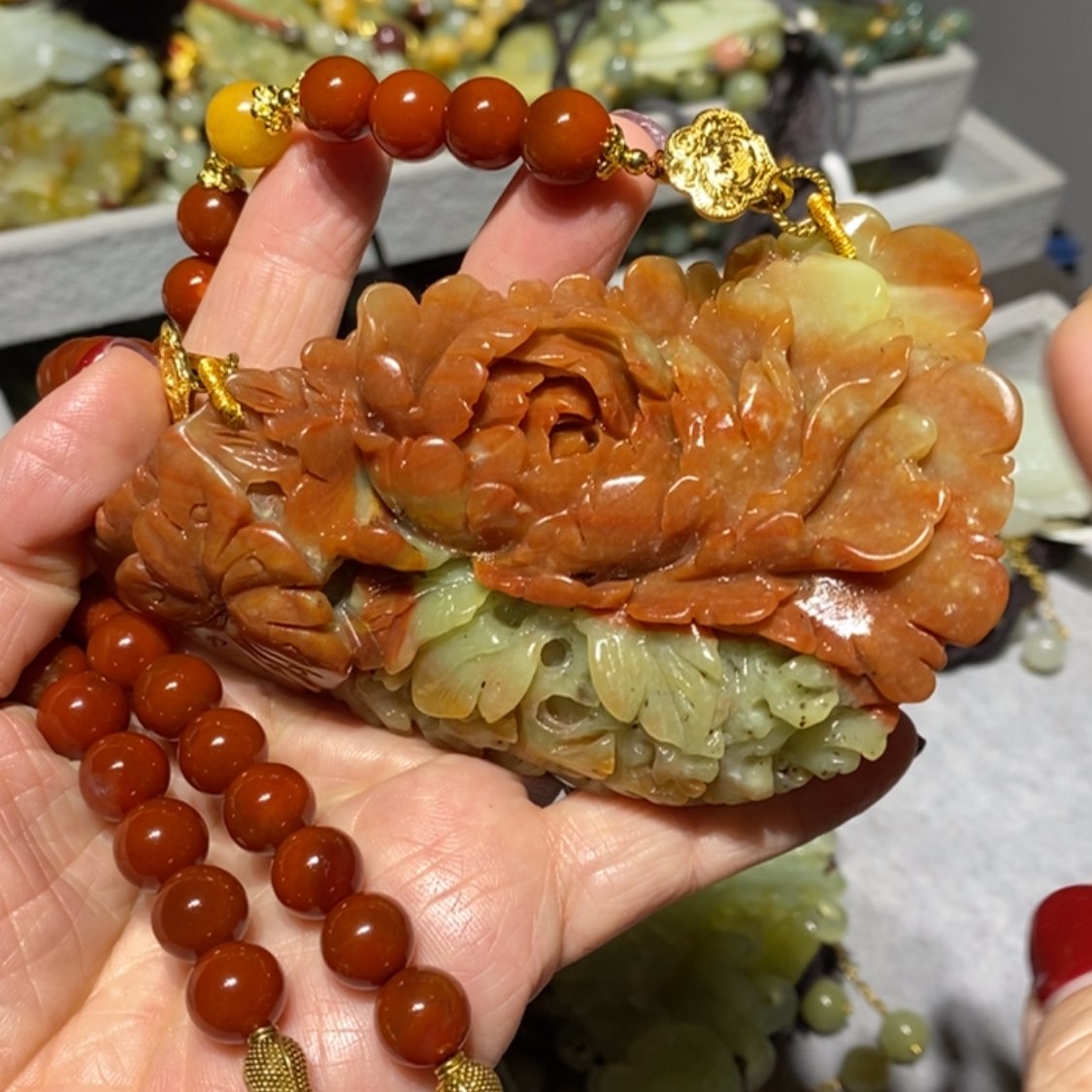 【闪购商品】岫玉毛衣链未镶嵌