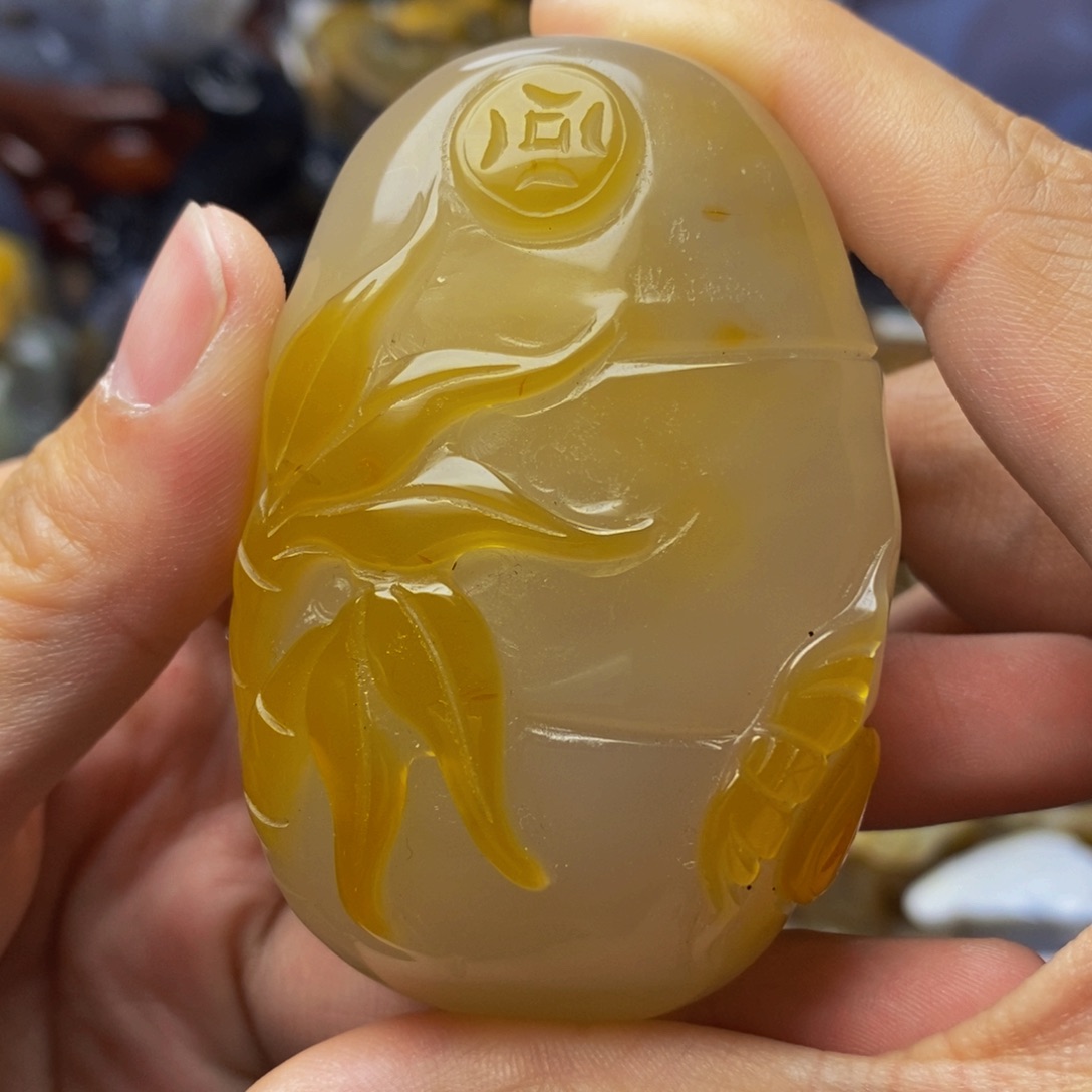 玛瑙/玉髓未镶嵌手把件