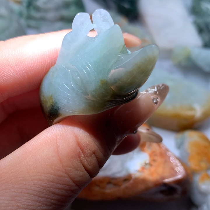 翡翠未镶嵌颈饰保真天然A货翡翠