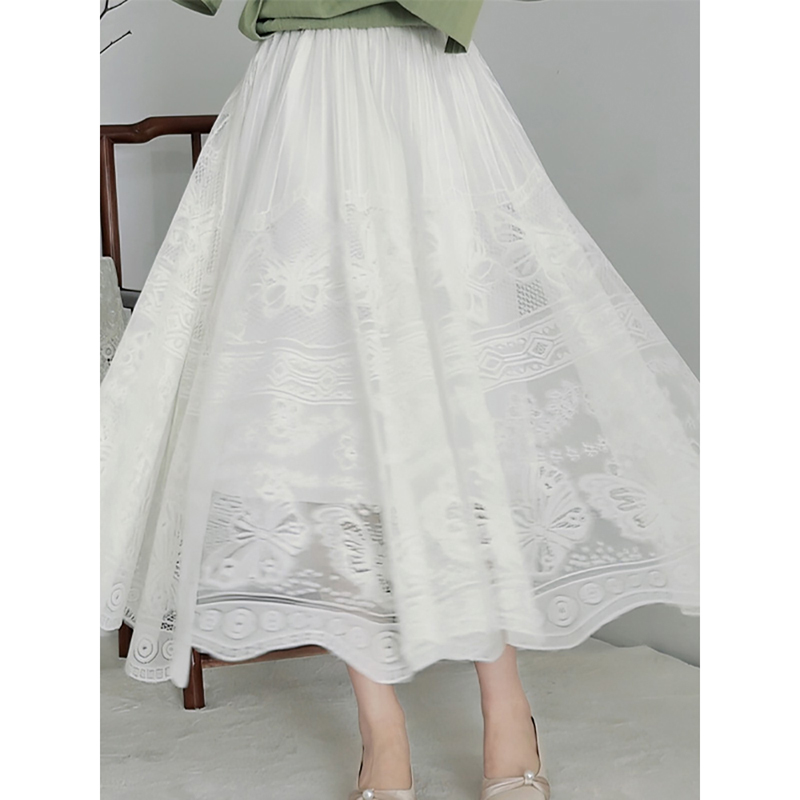 淑女范百搭蕾丝旗袍半身裙2025年春夏新款气质优雅日常可穿衬裙