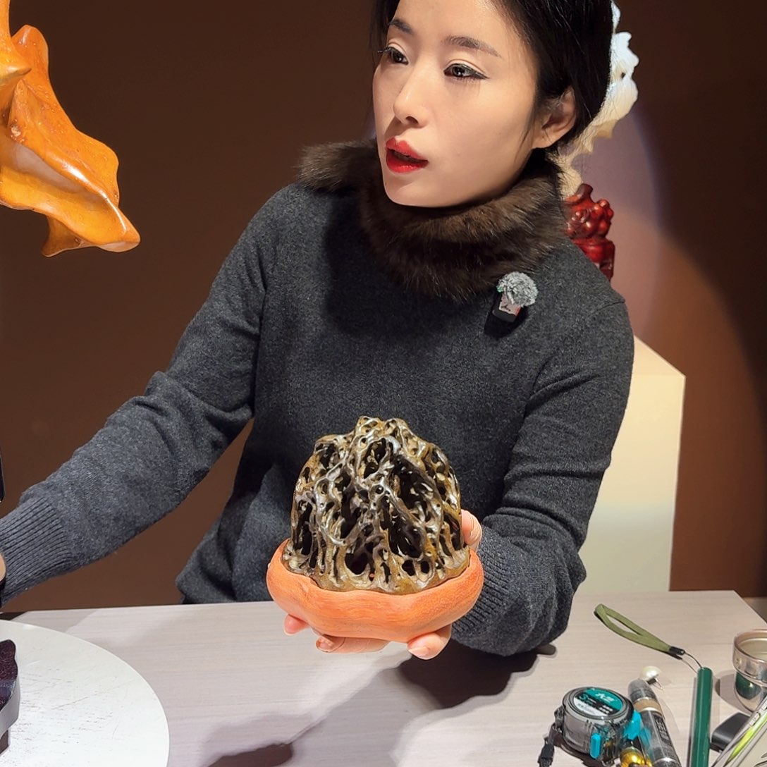 只***烟太湖石，太湖石摆件